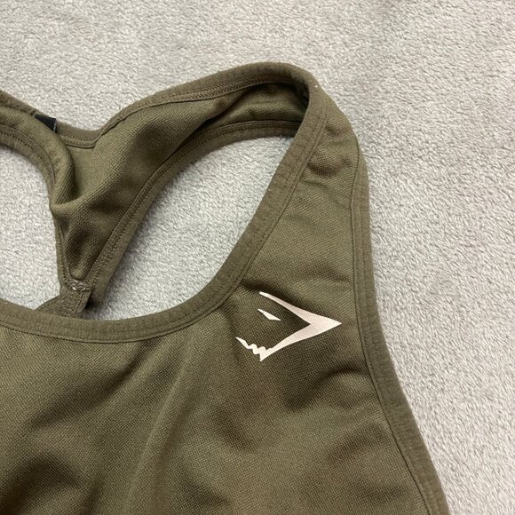 Gymshark Brown Racerback Sportsbra Size Medium - Picture 2 of 7